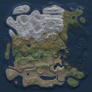 Thumbnail Rust Map: Procedural Map, Size: 4250, Seed: 176867731, 16 Monuments