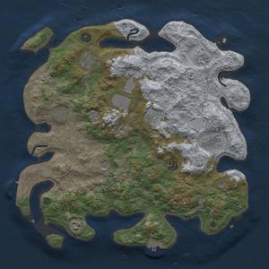 Thumbnail Rust Map: Procedural Map, Size: 3850, Seed: 1057603502, 19 Monuments