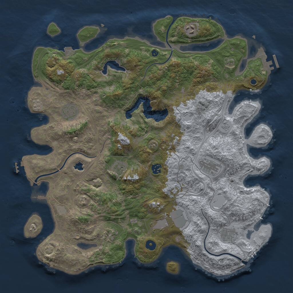 Rust Map: Procedural Map, Size: 4300, Seed: 1562891337, 15 Monuments