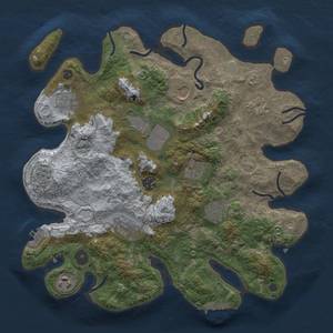 Thumbnail Rust Map: Procedural Map, Size: 3500, Seed: 5839867, 19 Monuments