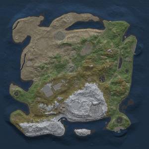 Thumbnail Rust Map: Procedural Map, Size: 3500, Seed: 1061379931, 18 Monuments