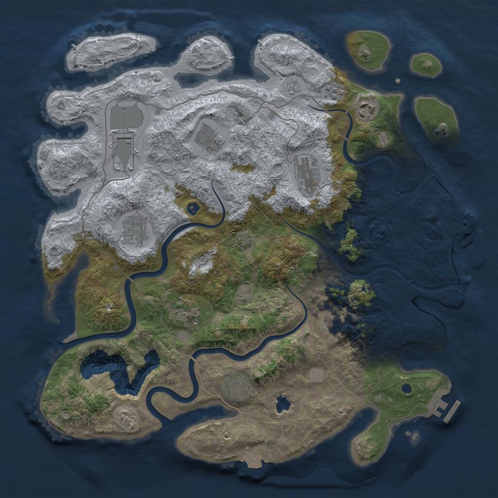 Rust Map: Procedural Map, Size: 4000, Seed: 1478987946, 15 Monuments