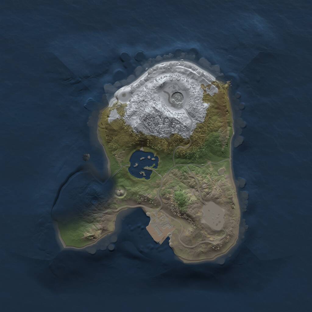 Rust Map: Procedural Map, Size: 1619, Seed: 1, 3 Monuments