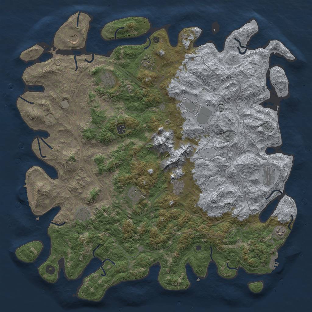 Rust Map: Procedural Map, Size: 5000, Seed: 11082022, 20 Monuments