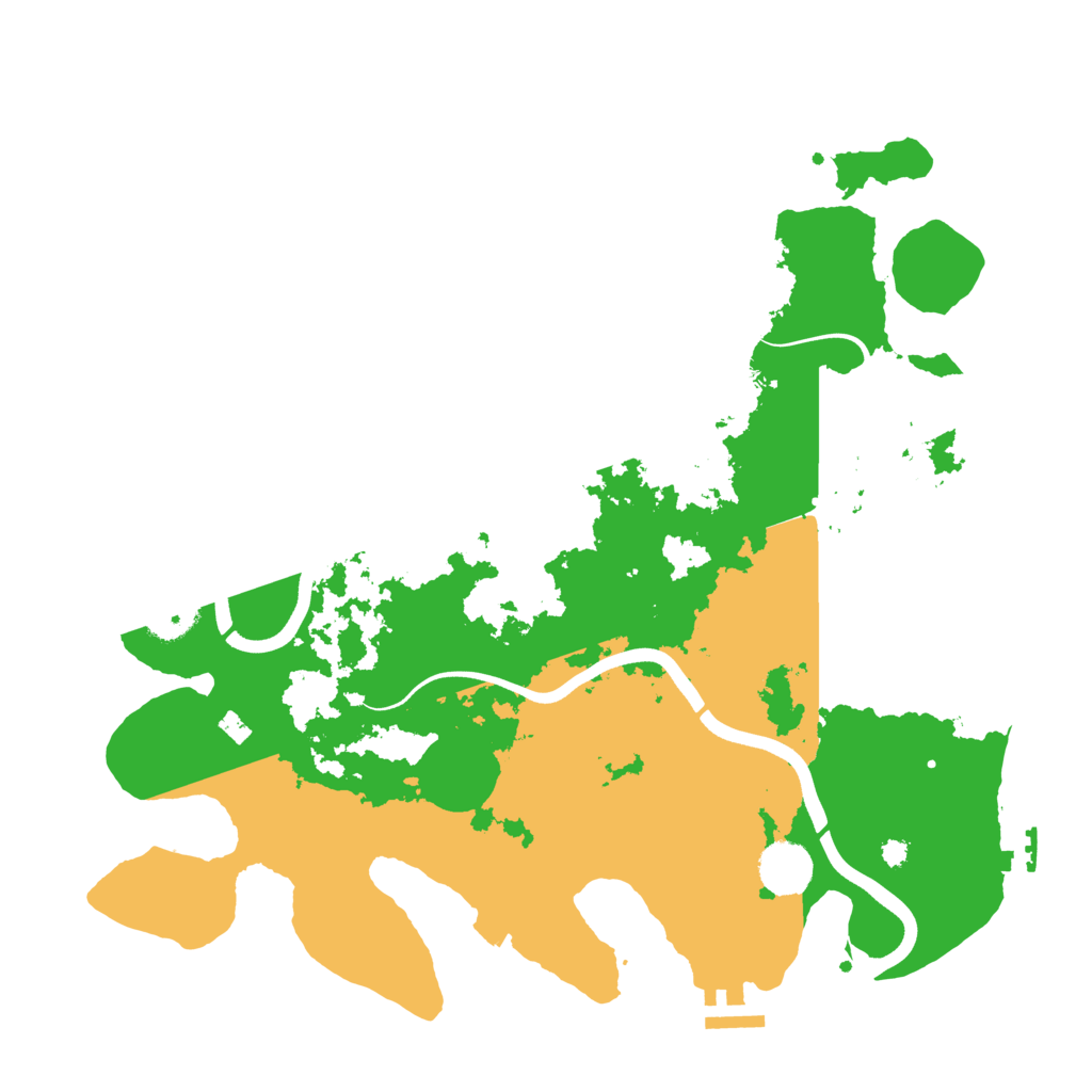 Biome Rust Map: Procedural Map, Size: 3700, Seed: 1990351899