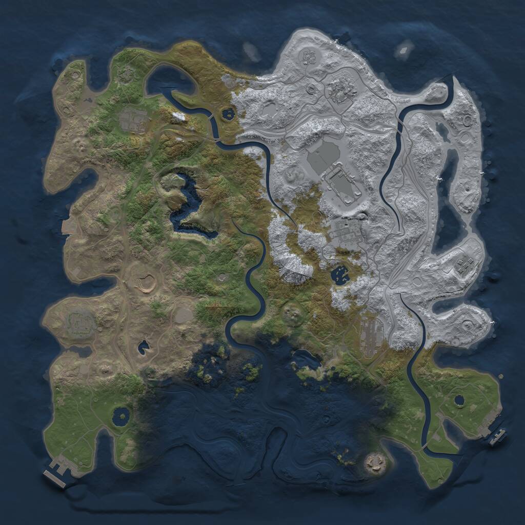 Rust Map: Procedural Map, Size: 4250, Seed: 1998428085, 16 Monuments