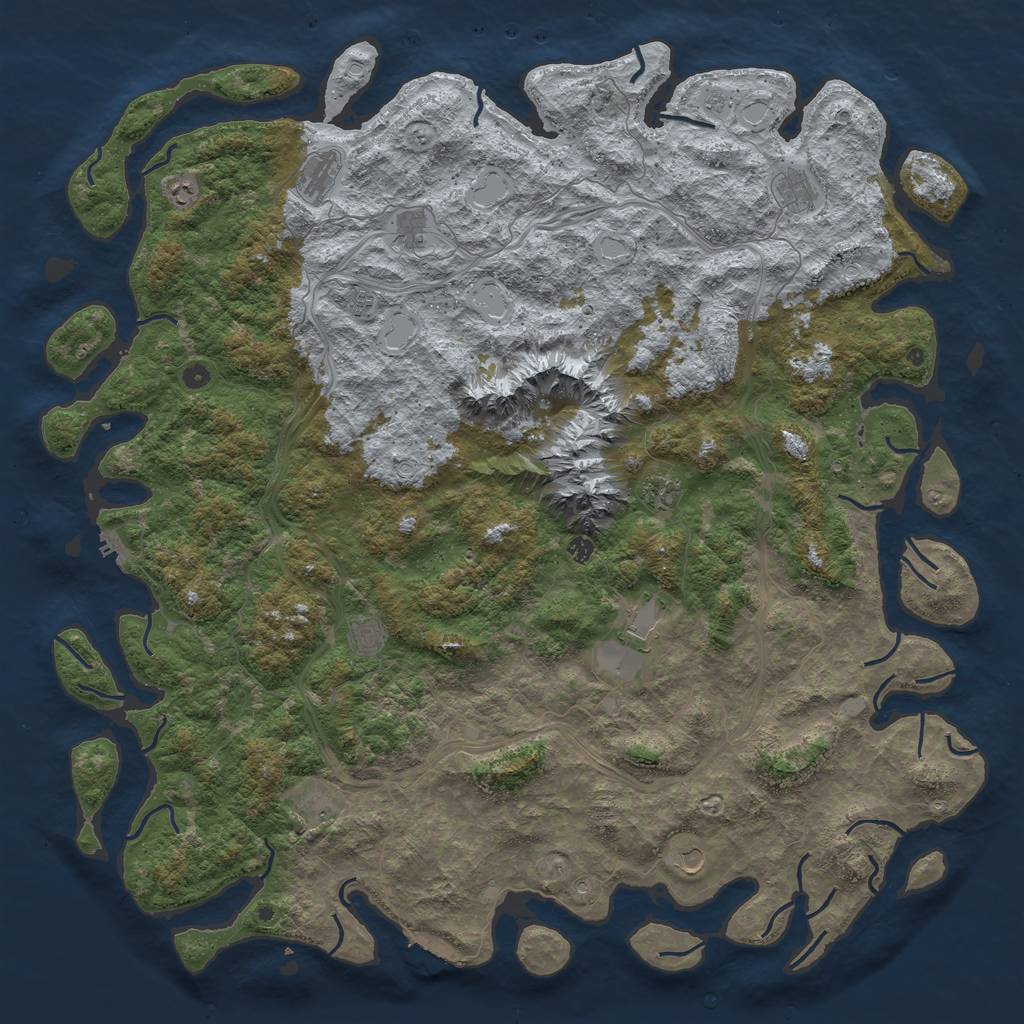 Rust Map: Procedural Map, Size: 6000, Seed: 47030151, 20 Monuments