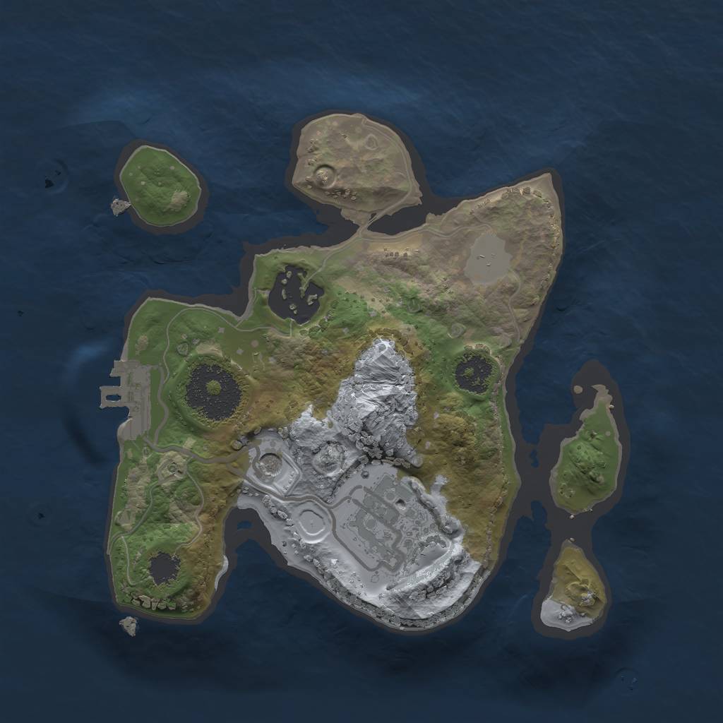 Rust Map: Procedural Map, Size: 2000, Seed: 1279537871, 9 Monuments