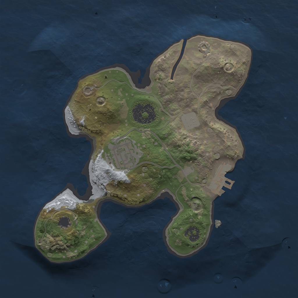 Rust Map: Procedural Map, Size: 2000, Seed: 1134, 7 Monuments