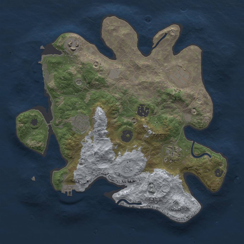 Rust Map: Procedural Map, Size: 3000, Seed: 7234698, 14 Monuments