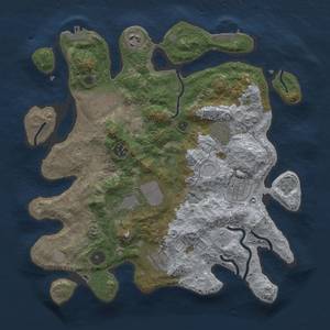 Thumbnail Rust Map: Procedural Map, Size: 3500, Seed: 1173732305, 15 Monuments