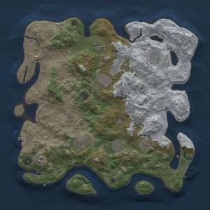 Thumbnail Rust Map: Procedural Map, Size: 3850, Seed: 1259990656, 19 Monuments