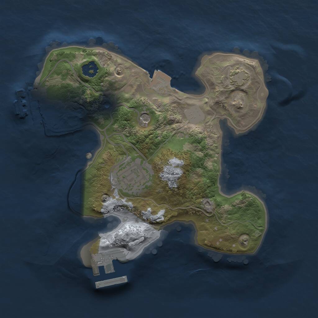 Rust Map: Procedural Map, Size: 2000, Seed: 470781058, 6 Monuments