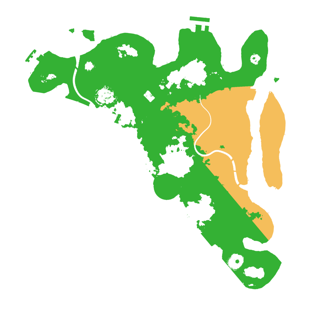 Biome Rust Map: Procedural Map, Size: 3200, Seed: 36