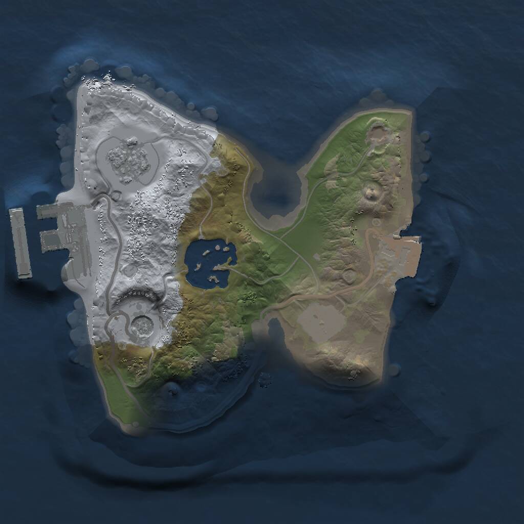 Rust Map: Procedural Map, Size: 1500, Seed: 124578, 5 Monuments