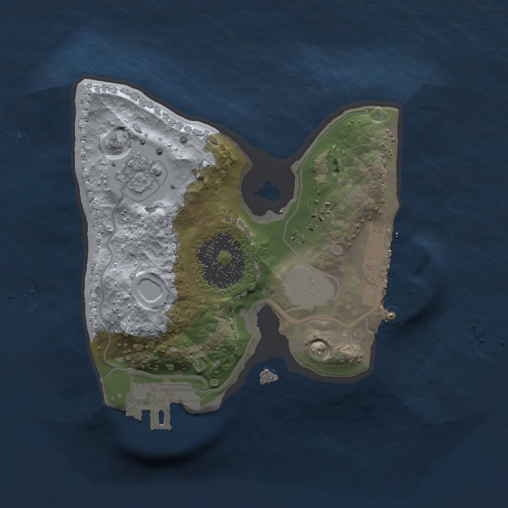 Rust Map: Procedural Map, Size: 1500, Seed: 124578, 7 Monuments