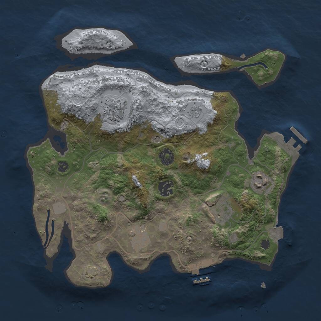 Rust Map: Procedural Map, Size: 3000, Seed: 17795, 11 Monuments