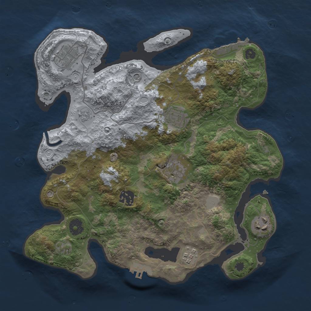 Rust Map: Procedural Map, Size: 3000, Seed: 315431, 15 Monuments