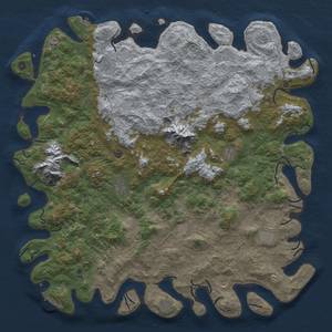 Thumbnail Rust Map: Procedural Map, Size: 6000, Seed: 1114326468, 20 Monuments