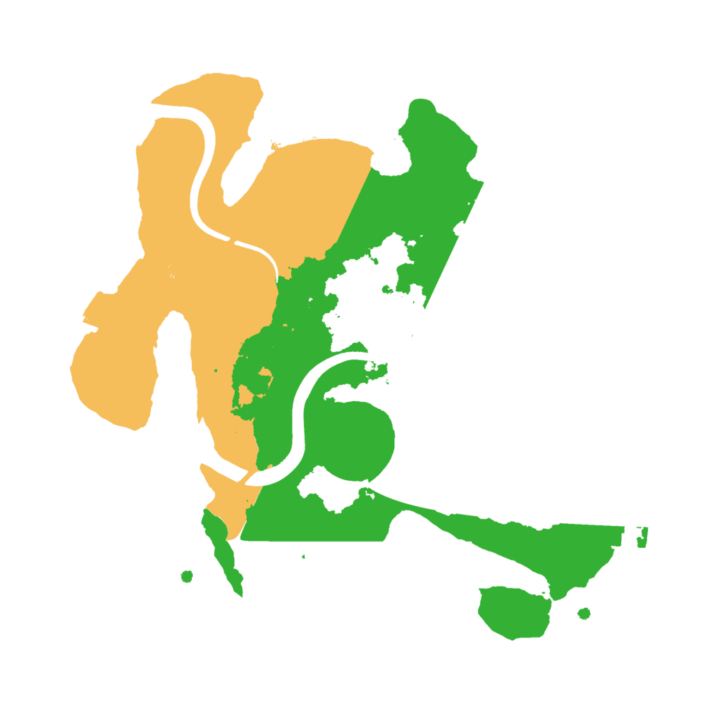 Biome Rust Map: Procedural Map, Size: 2400, Seed: 464118289