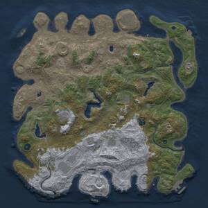 Thumbnail Rust Map: Procedural Map, Size: 4500, Seed: 76969, 15 Monuments