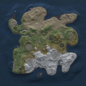 Thumbnail Rust Map: Procedural Map, Size: 3000, Seed: 2211, 15 Monuments