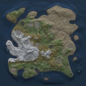 Thumbnail Rust Map: Procedural Map, Size: 3500, Seed: 1269331976, 19 Monuments
