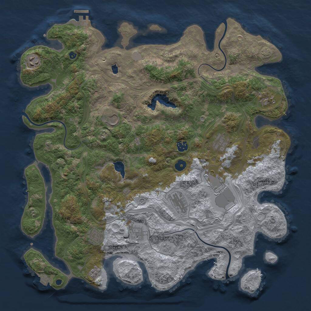 Rust Map: Procedural Map, Size: 4250, Seed: 1165437070, 15 Monuments