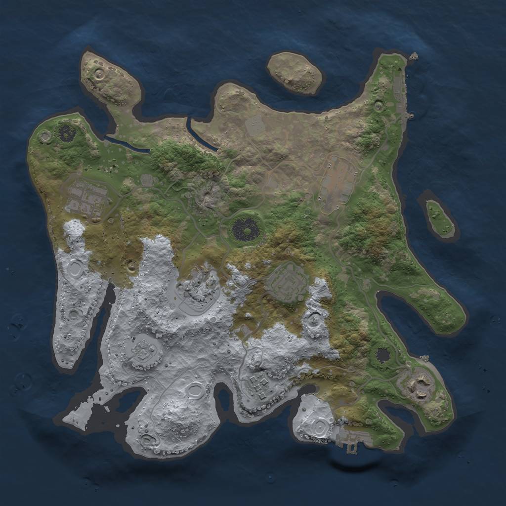 Rust Map: Procedural Map, Size: 3000, Seed: 1627275976, 14 Monuments