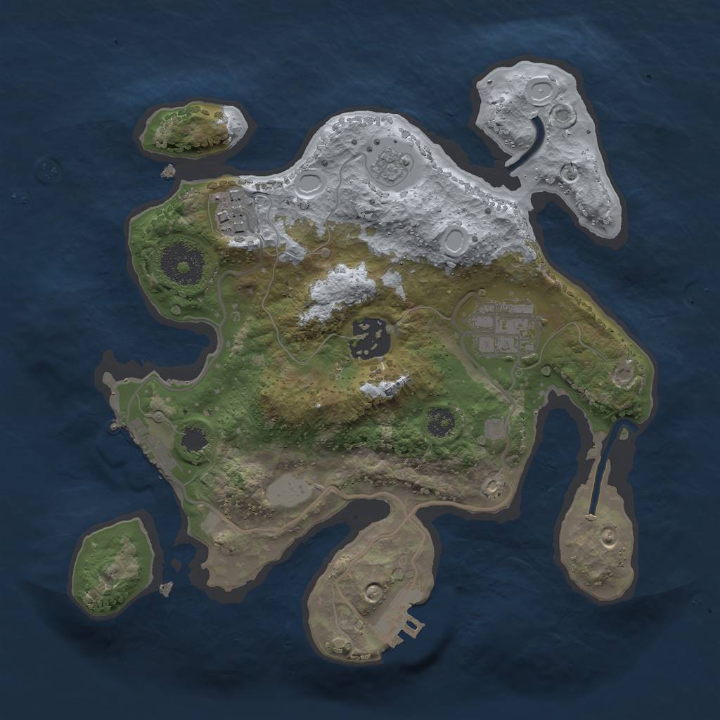 Rust Map: Procedural Map, Size: 2500, Seed: 31757, 11 Monuments