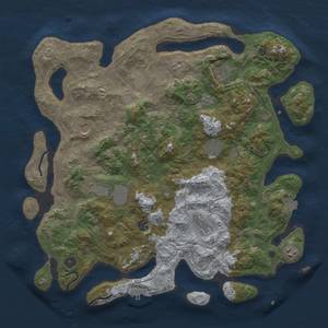 Thumbnail Rust Map: Procedural Map, Size: 4360, Seed: 861083424, 16 Monuments