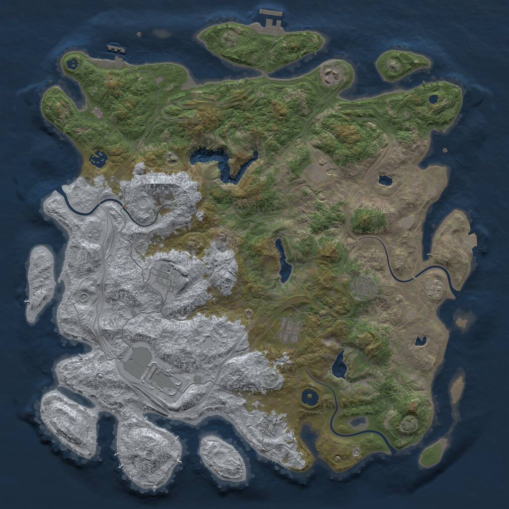 Rust Map: Procedural Map, Size: 4500, Seed: 1617468392, 15 Monuments