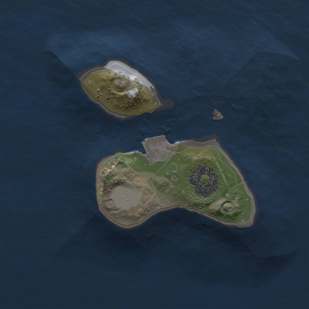 Rust Map: Procedural Map, Size: 1500, Seed: 73612354, 1 Monuments