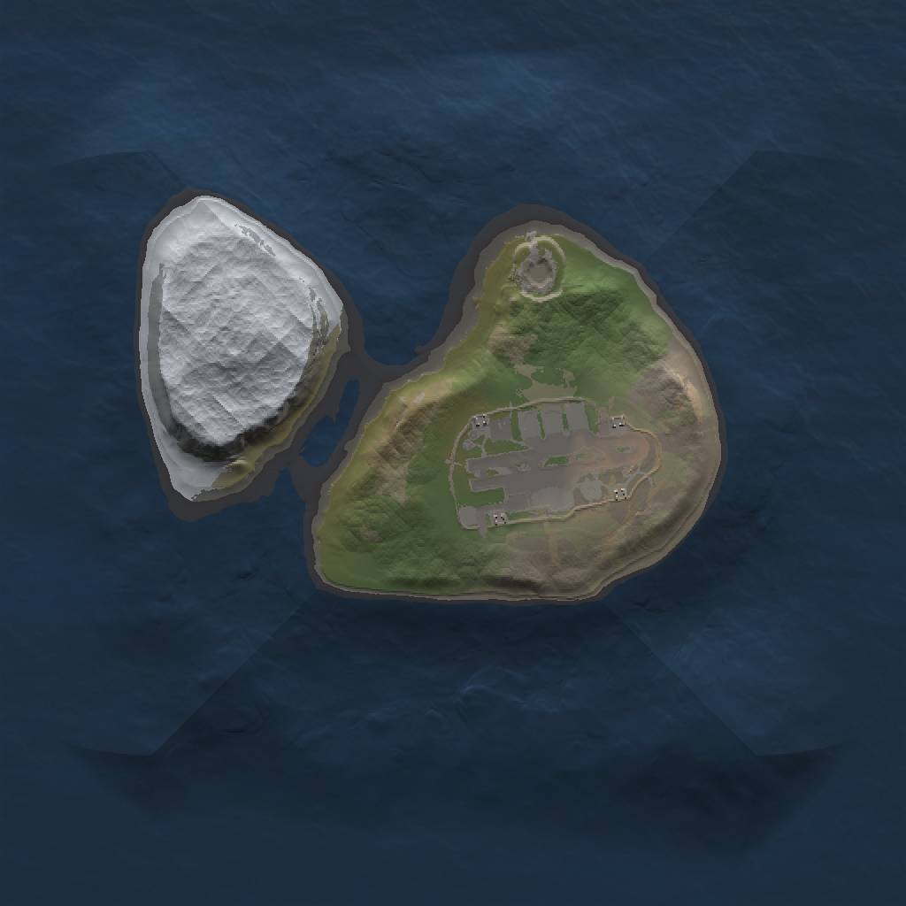 Rust Map: Barren, Size: 1500, Seed: 118628470, 3 Monuments