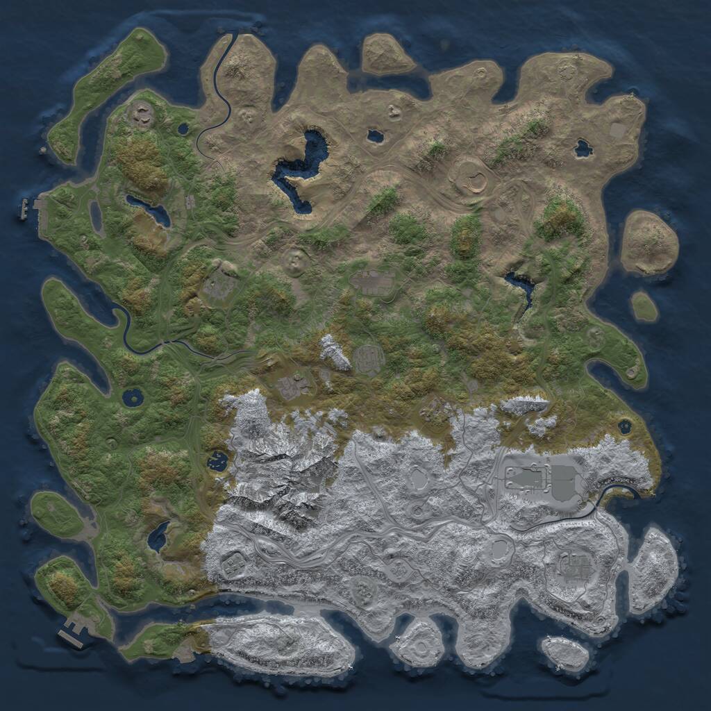 Rust Map: Procedural Map, Size: 5300, Seed: 1757355091, 17 Monuments
