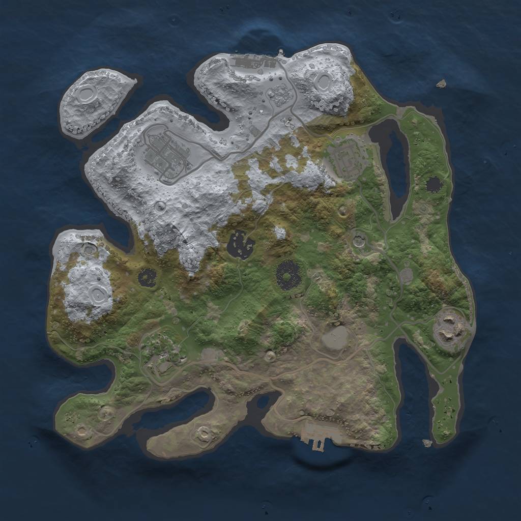Rust Map: Procedural Map, Size: 2800, Seed: 13082022, 14 Monuments