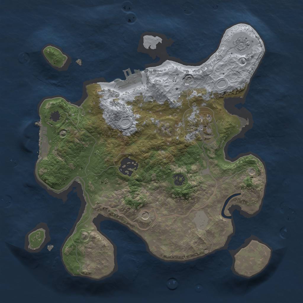 Rust Map: Procedural Map, Size: 2500, Seed: 63547111, 11 Monuments