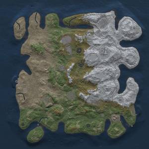 Thumbnail Rust Map: Procedural Map, Size: 4000, Seed: 1851801809, 19 Monuments