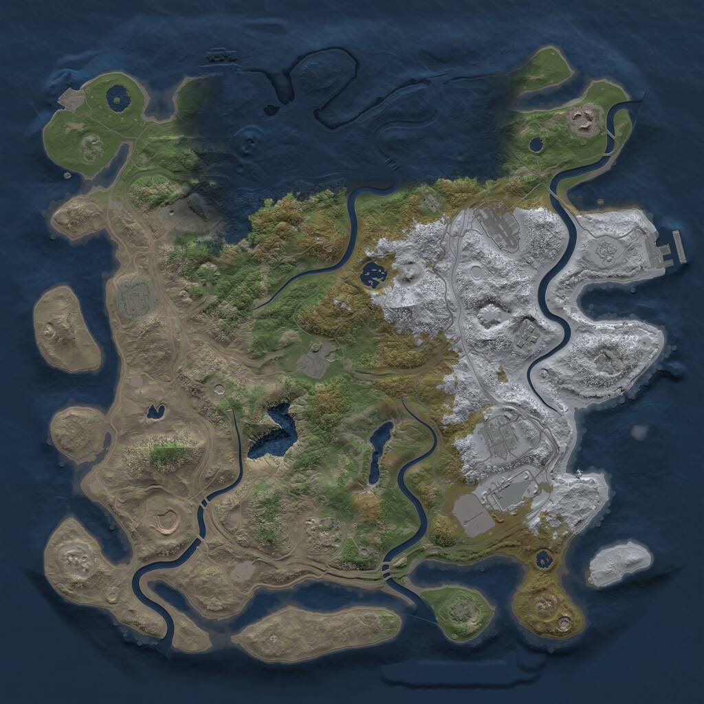 Rust Map: Procedural Map, Size: 4250, Seed: 15938, 17 Monuments