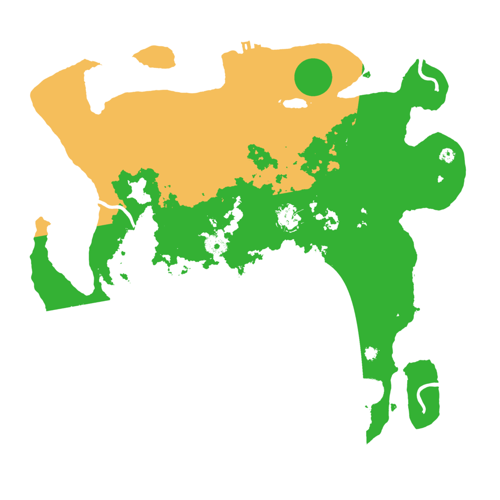 Biome Rust Map: Procedural Map, Size: 3500, Seed: 45938317