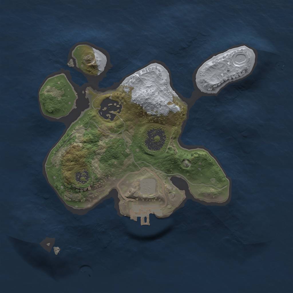 Rust Map: Procedural Map, Size: 2000, Seed: 55252556, 7 Monuments
