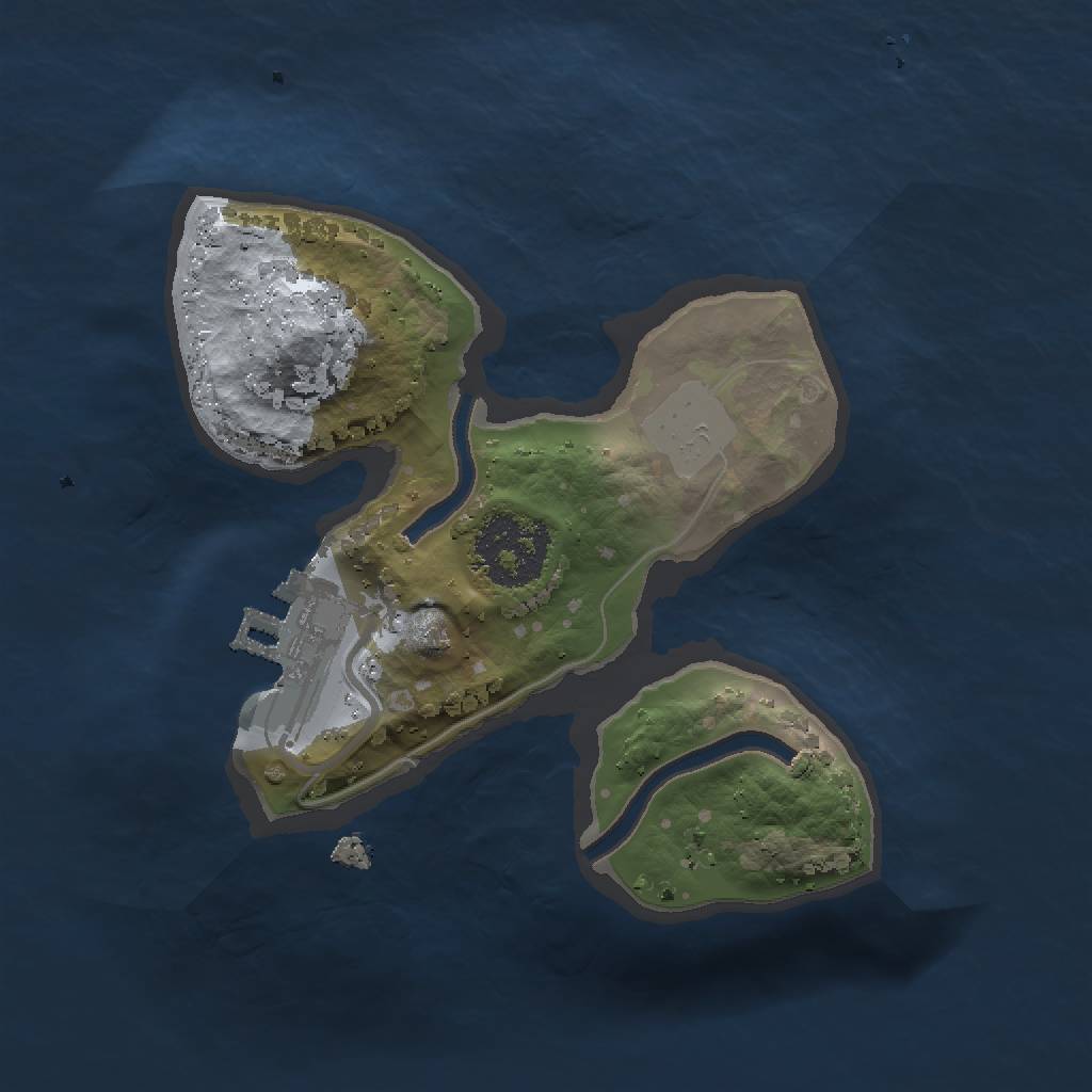 Rust Map: Procedural Map, Size: 1500, Seed: 98342, 5 Monuments