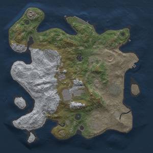 Thumbnail Rust Map: Procedural Map, Size: 3500, Seed: 1192542382, 15 Monuments