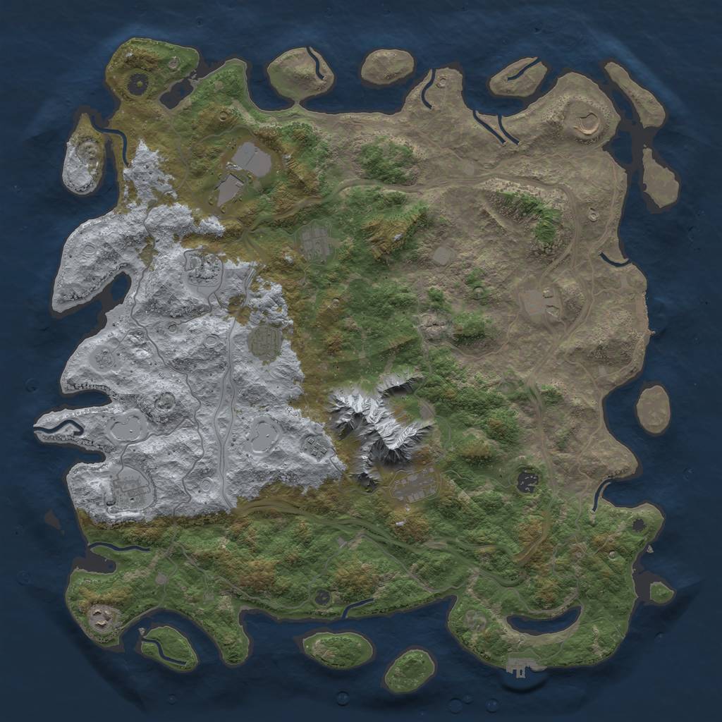 Rust Map: Procedural Map, Size: 5000, Seed: 1522798764, 20 Monuments