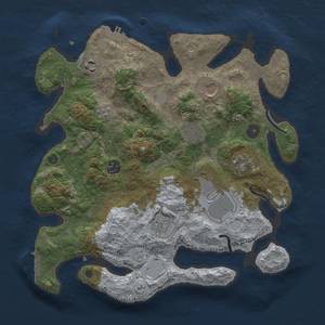 Thumbnail Rust Map: Procedural Map, Size: 3500, Seed: 446, 17 Monuments