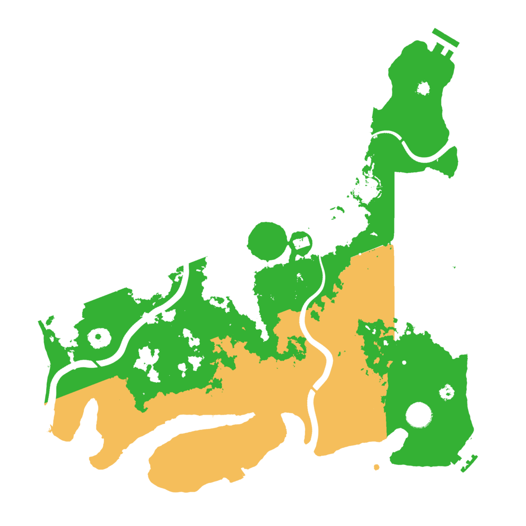 Biome Rust Map: Procedural Map, Size: 3650, Seed: 1337971328