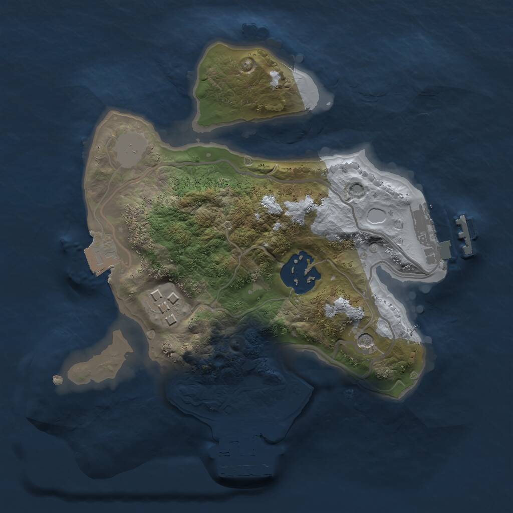 Rust Map: Procedural Map, Size: 2000, Seed: 4906, 6 Monuments