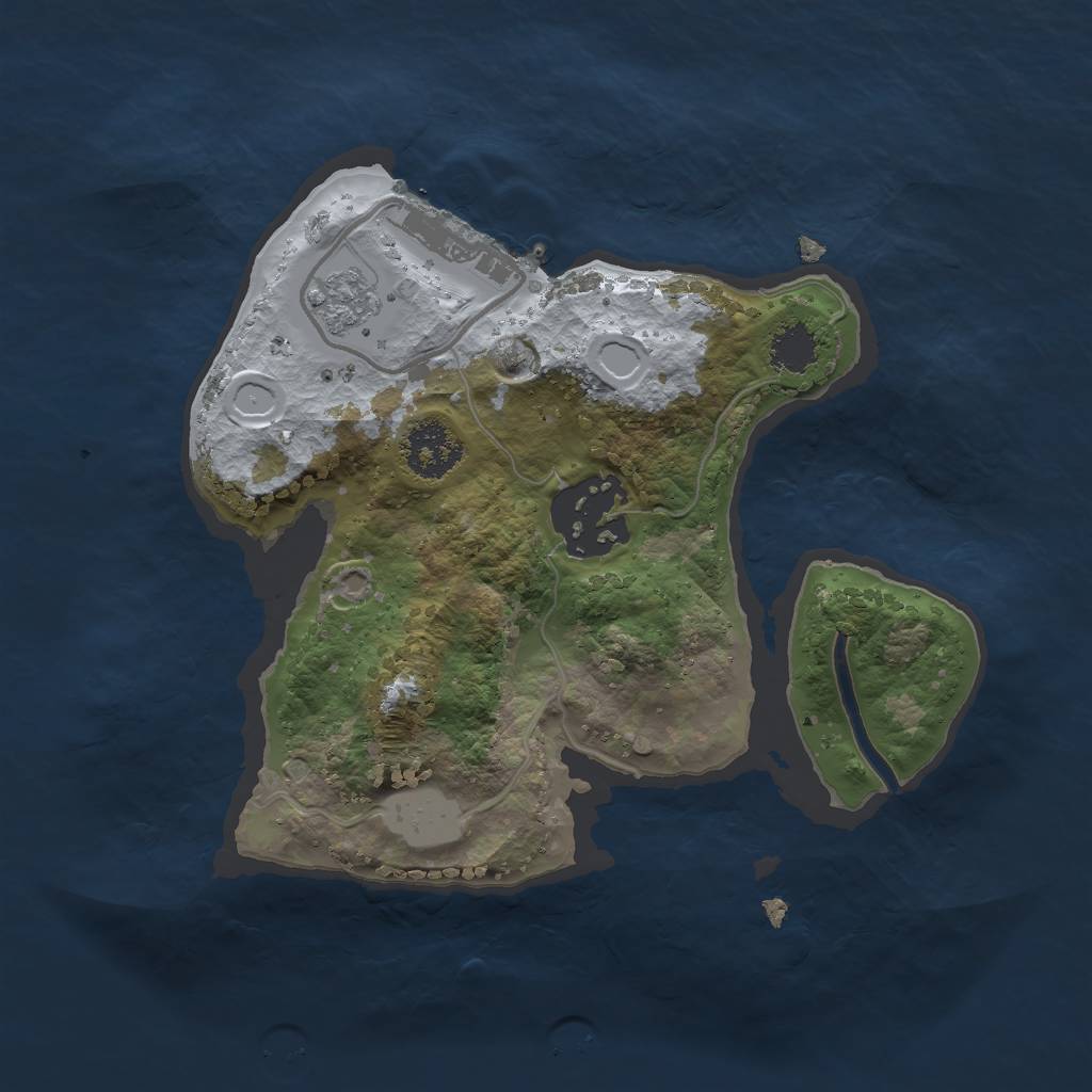 Rust Map: Procedural Map, Size: 2000, Seed: 187746416, 8 Monuments