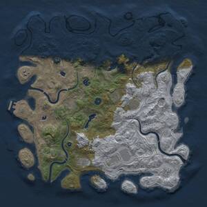 Thumbnail Rust Map: Procedural Map, Size: 4500, Seed: 1920748714, 15 Monuments