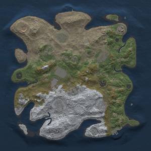 Thumbnail Rust Map: Procedural Map, Size: 3500, Seed: 891553323, 19 Monuments